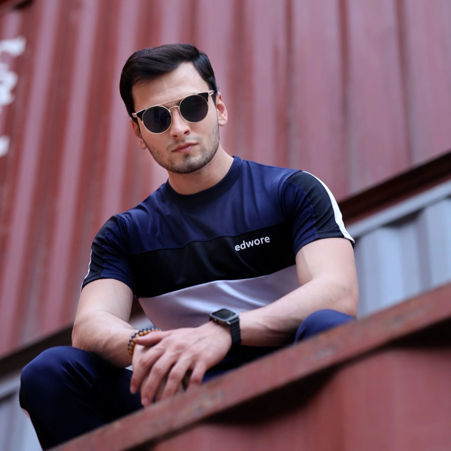 Onyx Panel Navy/White/Black Men’s Tracksuit