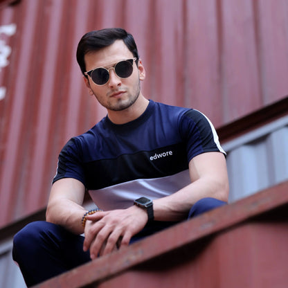 Onyx Panel Navy/White/Black Men’s Tracksuit