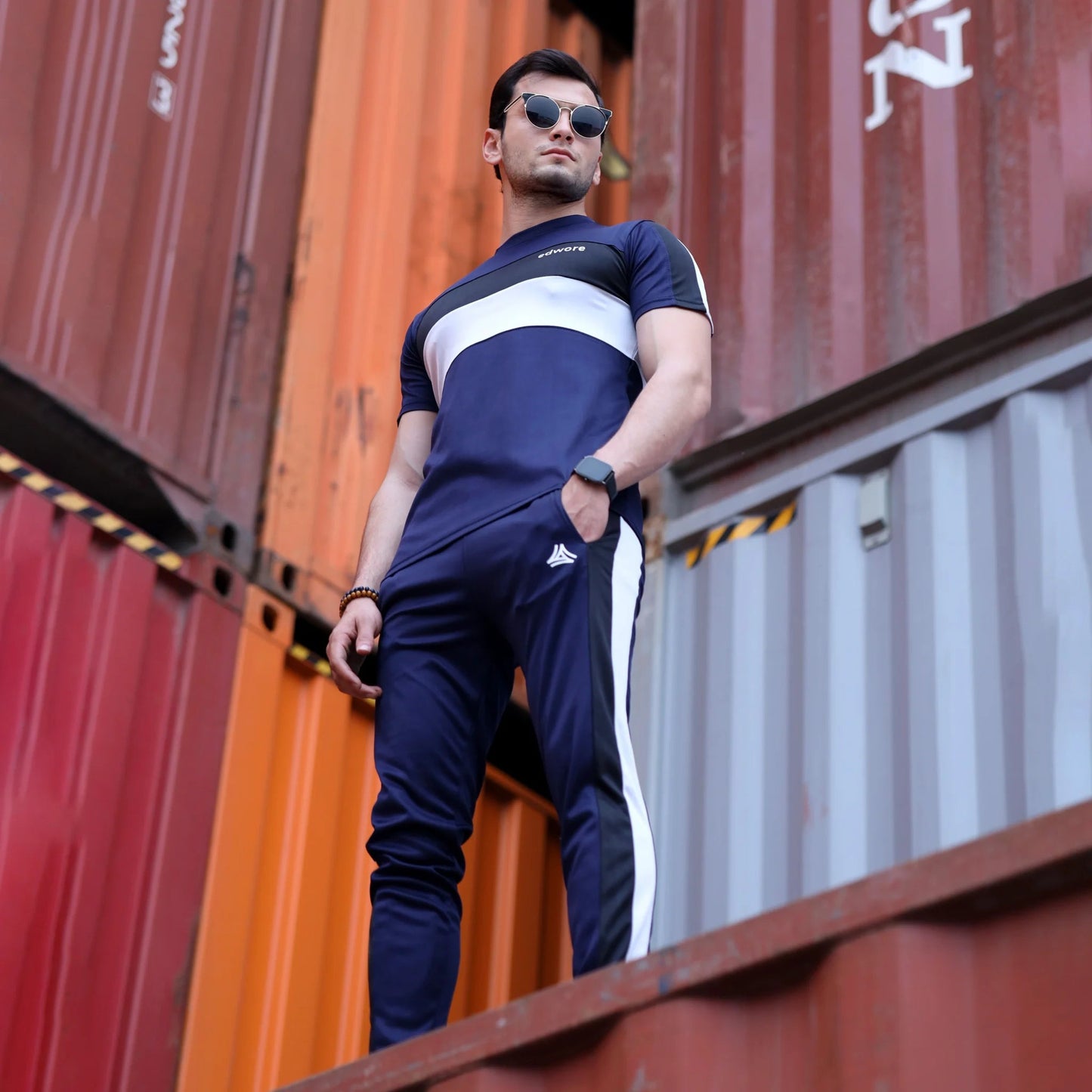 Onyx Panel Navy/White/Black Men’s Tracksuit