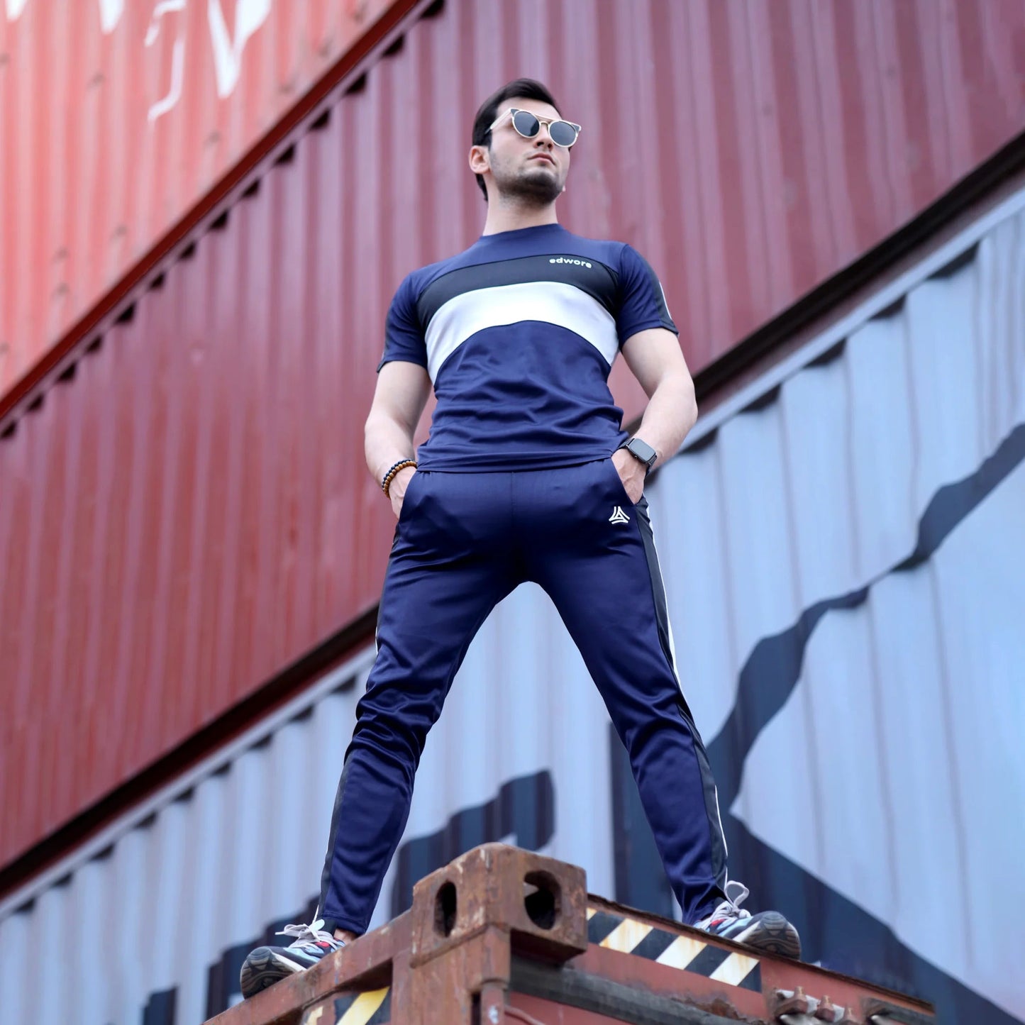 Onyx Panel Navy/White/Black Men’s Tracksuit